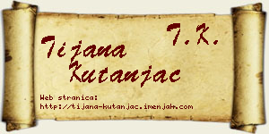 Tijana Kutanjac vizit kartica